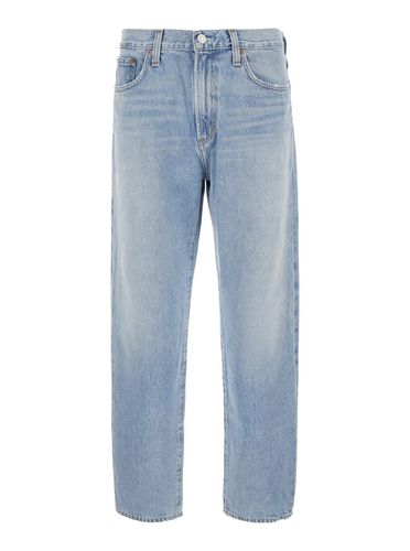 Light Blue Five-pocket Jeans In Denim Man - AGOLDE - Modalova