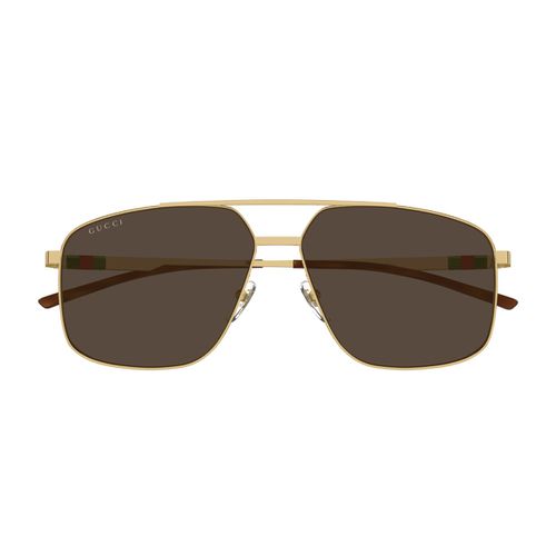 Gucci Gg1676s Linea Web 002 Gold Brown Sunglasses - Gucci Eyewear - Modalova