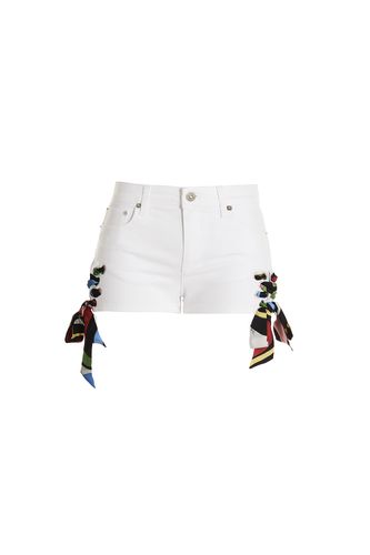 Pucci Printed Bow Denim Shorts - Pucci - Modalova