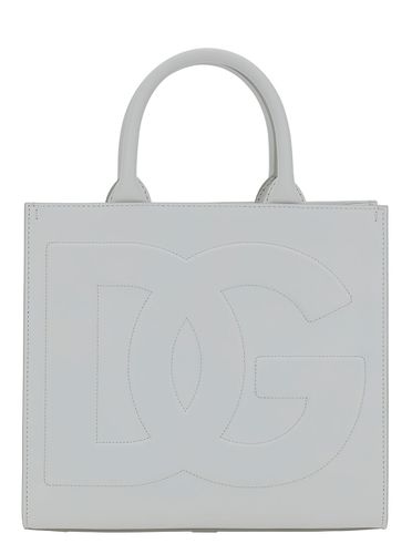 Dg Daily Handbag With Dg Embroidery In Smooth Leather Woman - Dolce & Gabbana - Modalova