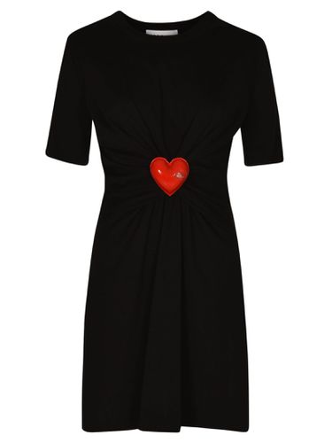 Inflatable Heart Applique T-shirt Dress - Moschino - Modalova