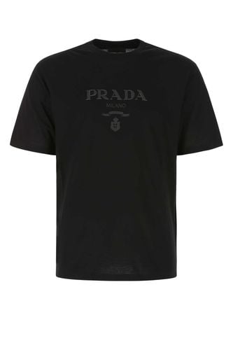 Prada Black Cotton T-shirt - Prada - Modalova