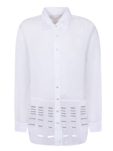 Linen Embroidered Long Shirt - 120% Lino - Modalova