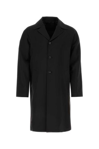 Prada Black Wool Blend Overcoat - Prada - Modalova