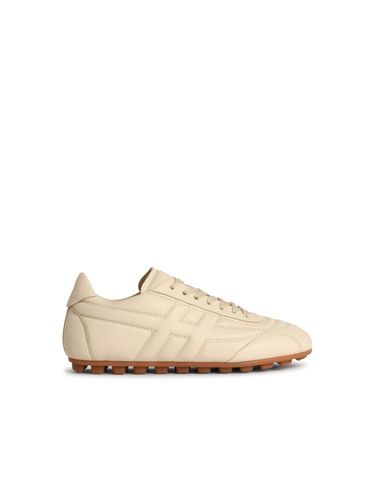 H693 Yogurt-colored Smooth Leather Sneakers - Hogan - Modalova