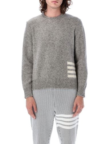 Jersey Stich Donegal 4-bar Crewneck Pullover - Thom Browne - Modalova