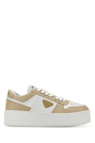 Two-tone Leather Downtown Sneakers - Prada - Modalova