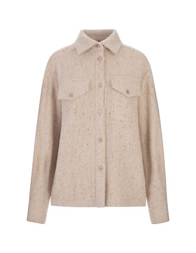 Beige Wool, Silk And Cashmere Shirt - Kiton - Modalova