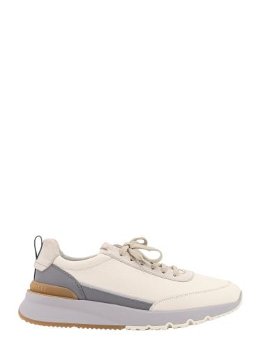 Low Sneakers In And Grey Leather - Brunello Cucinelli - Modalova