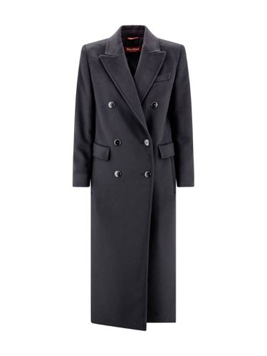 Long Double-breasted Wool Coat - Max Mara Studio - Modalova