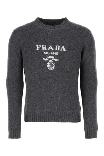 Prada Dark Grey Wool Blend Sweater - Prada - Modalova
