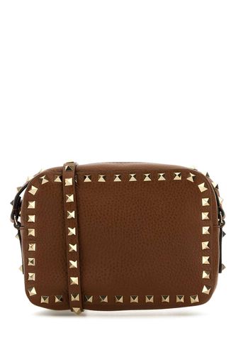 Caramel Leather Small Rockstud Crossbody Bag - Valentino Garavani - Modalova