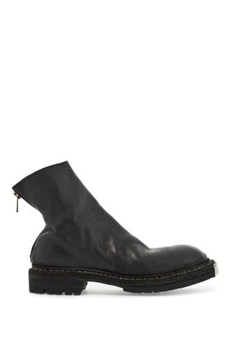 Black Horse Leather High Zip Boots - Guidi - Modalova