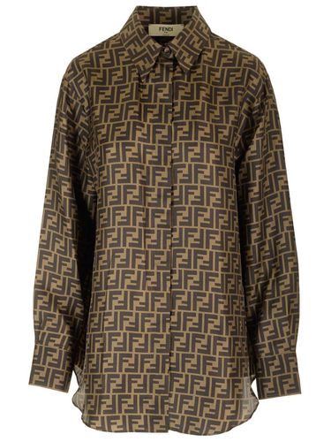 Fendi Brown Ff Silk Shirt - Fendi - Modalova