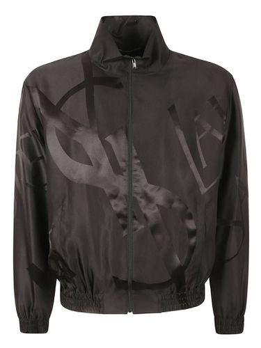 Saint Laurent Logo Print Bomber - Saint Laurent - Modalova