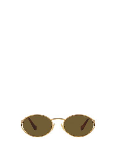 Mu 52ys Brass Gold Sunglasses - Miu Miu Eyewear - Modalova