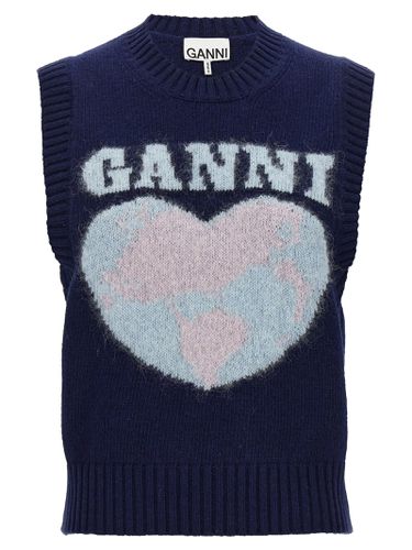 Ganni Logo Intarsia Vest - Ganni - Modalova