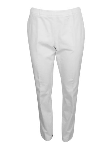 Stretch Cotton Poplin Trousers Are Characterized By A Slim Fit And A Zip Closure On The Side - Fabiana Filippi - Modalova