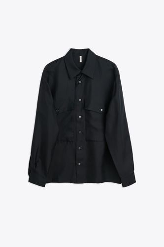 Black silk shirt with long sleeves - Silk Shirt - Sunflower - Modalova