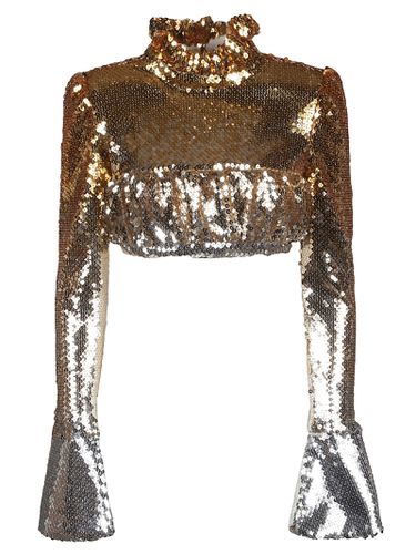 Long Sleeve Cropped Top - Paco Rabanne - Modalova