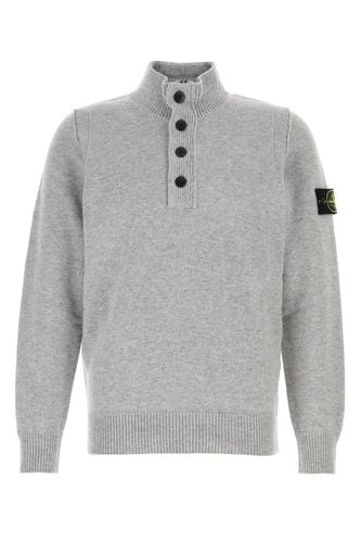 Buttoned High Neck Jumper - Stone Island - Modalova