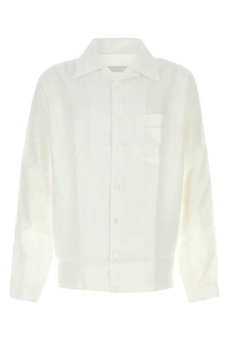 Prada White Linen Shirt - Prada - Modalova