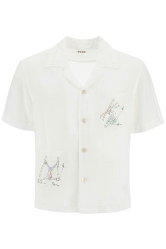 Bode Embroidered Linen Shirt - Bode - Modalova