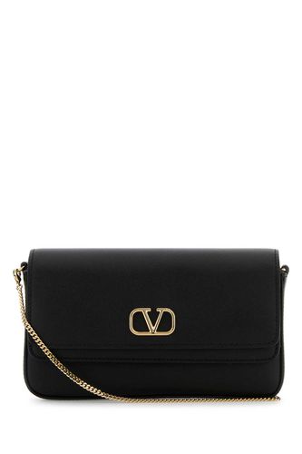 Black Leather Vlogo Crossbody Bag - Valentino Garavani - Modalova