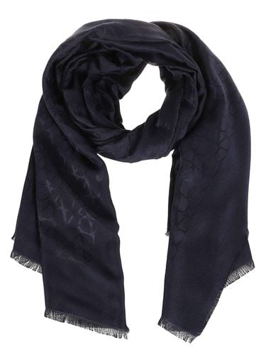 Valentino Vlogo Signature Frayed Scarf - Valentino Garavani - Modalova