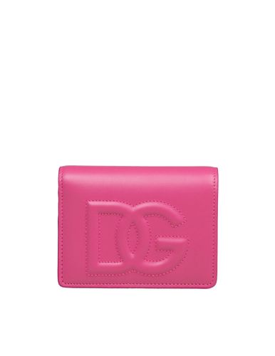 Leather Wallet In Glicine Color - Dolce & Gabbana - Modalova
