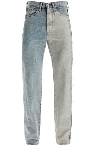 Jeans With Contrasting Panel Design - MM6 Maison Margiela - Modalova