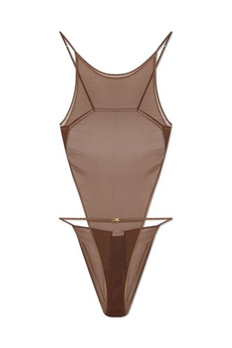 Backless Semi-sheer Bodysuit - Saint Laurent - Modalova