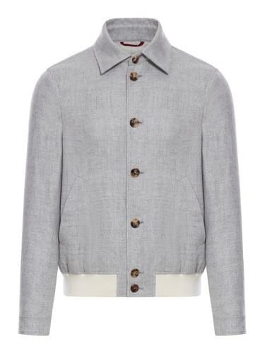 Linen, Wool And Silk Blouson - Brunello Cucinelli - Modalova