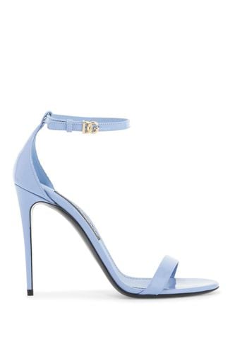 Glossy Leather Sandals - Dolce & Gabbana - Modalova