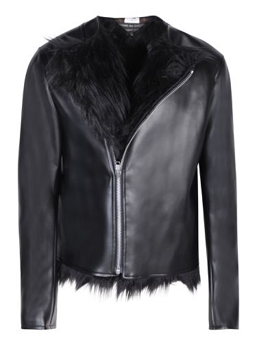 Faux-fur Lining Biker Jacket - Comme Des Garçons Homme Plus - Modalova