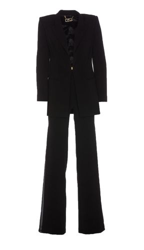 Logo Plaque Peak Lapels Suit - Elisabetta Franchi - Modalova