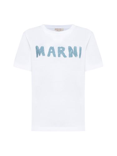 Marni Logo Printed Jersey T-shirt - Marni - Modalova