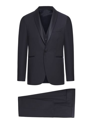 Three-piece Single-breasted Suit In Wool And Silk - Tagliatore - Modalova