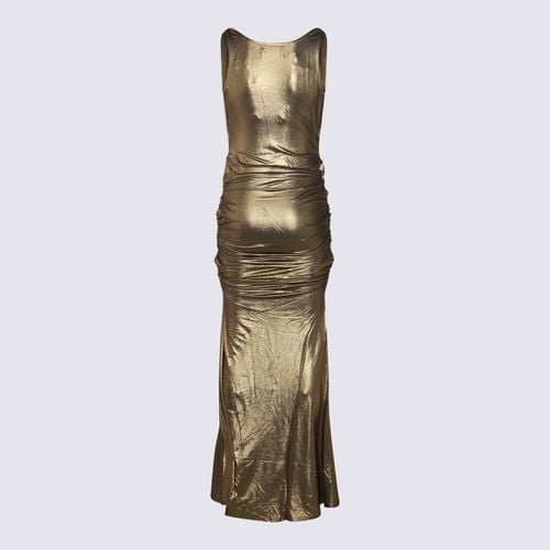 Gold Tone Viscose Maxi Dress - Vivienne Westwood - Modalova