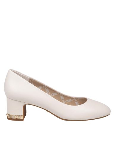 June Flex Mid Pump In Cream Color Leather - Michael Kors - Modalova