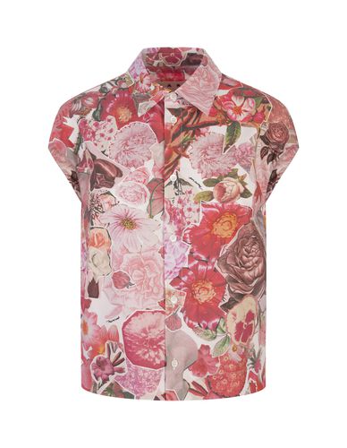 Sleeveless Shirt With Flower Requiem Print - Marni - Modalova