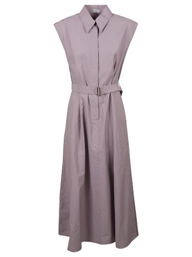 Sleeveless Belted Shirt Dress - Brunello Cucinelli - Modalova