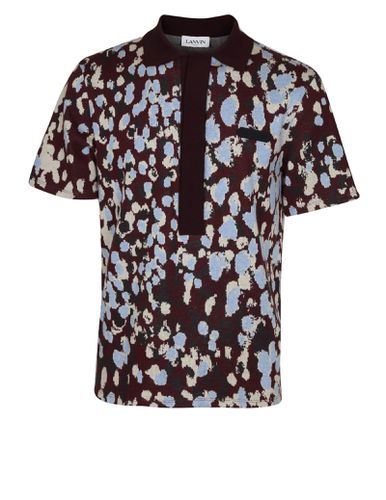 Cotton Polo Shirt With Jacquard Pattern - Lanvin - Modalova