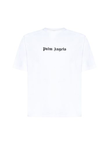 Palm Angels Logo Cotton T-shirt - Palm Angels - Modalova