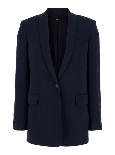 Single-breasted Jacket With Shawl Collar In Cady Woman - Theory - Modalova