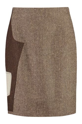 Moschino Wool Blend Midi Skirt - Moschino - Modalova