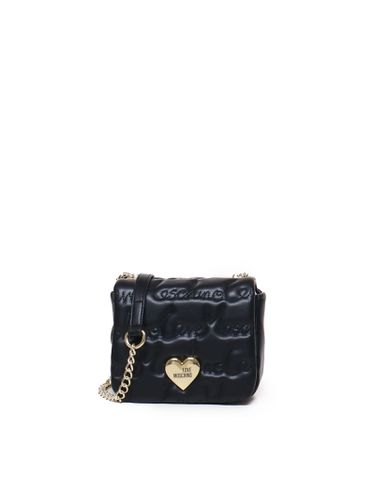 Faux Leather Shoulder Bag With Engraved Logo - Love Moschino - Modalova