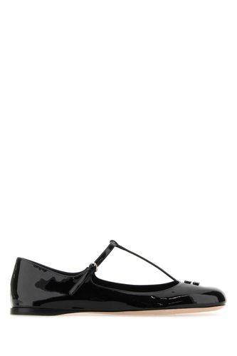 Miu Miu Black Leather Ballerinas - Miu Miu - Modalova