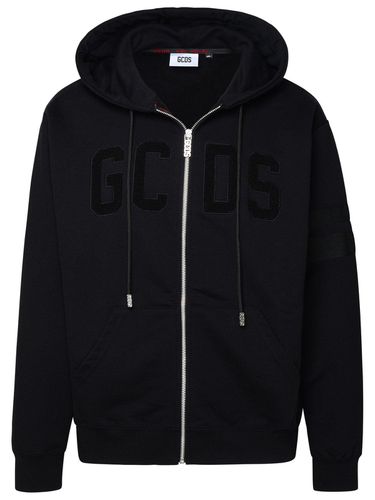 GCDS Logo Flocked Zipped Hoodie - GCDS - Modalova