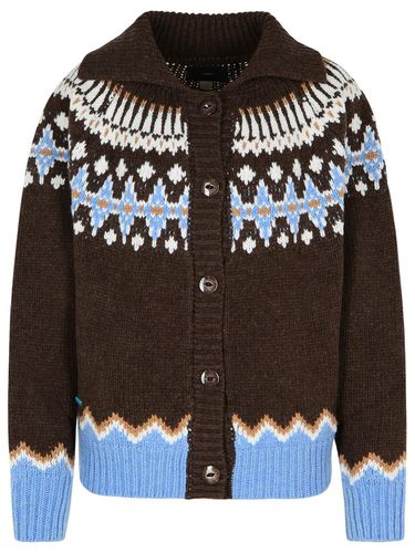 Fair Isle Intarsia Knitted Buttoned Cardi Coat - Alanui - Modalova